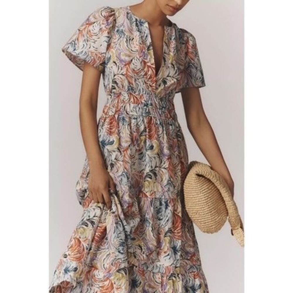 Anthropologie The Somerset Printed Maxi Dress Medium